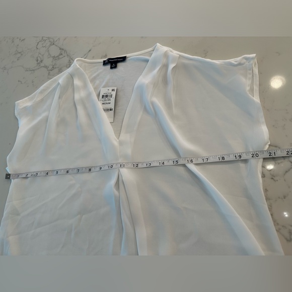 INC sheer white tank blouse - Picture 9 of 10